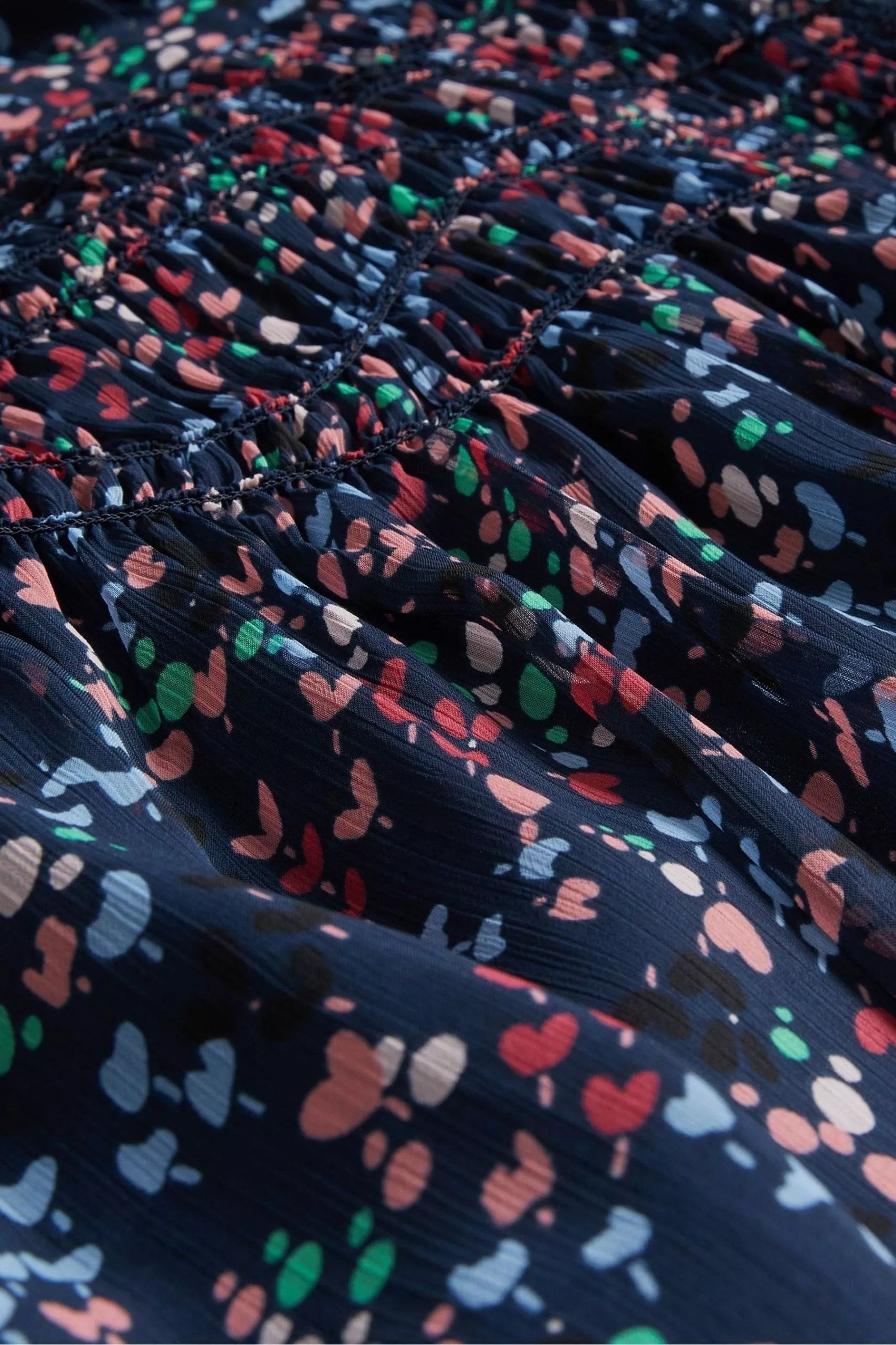 Ted Baker Blue Casadee Dk Navy Smock Panel Wrap Mini Dress - Image 5