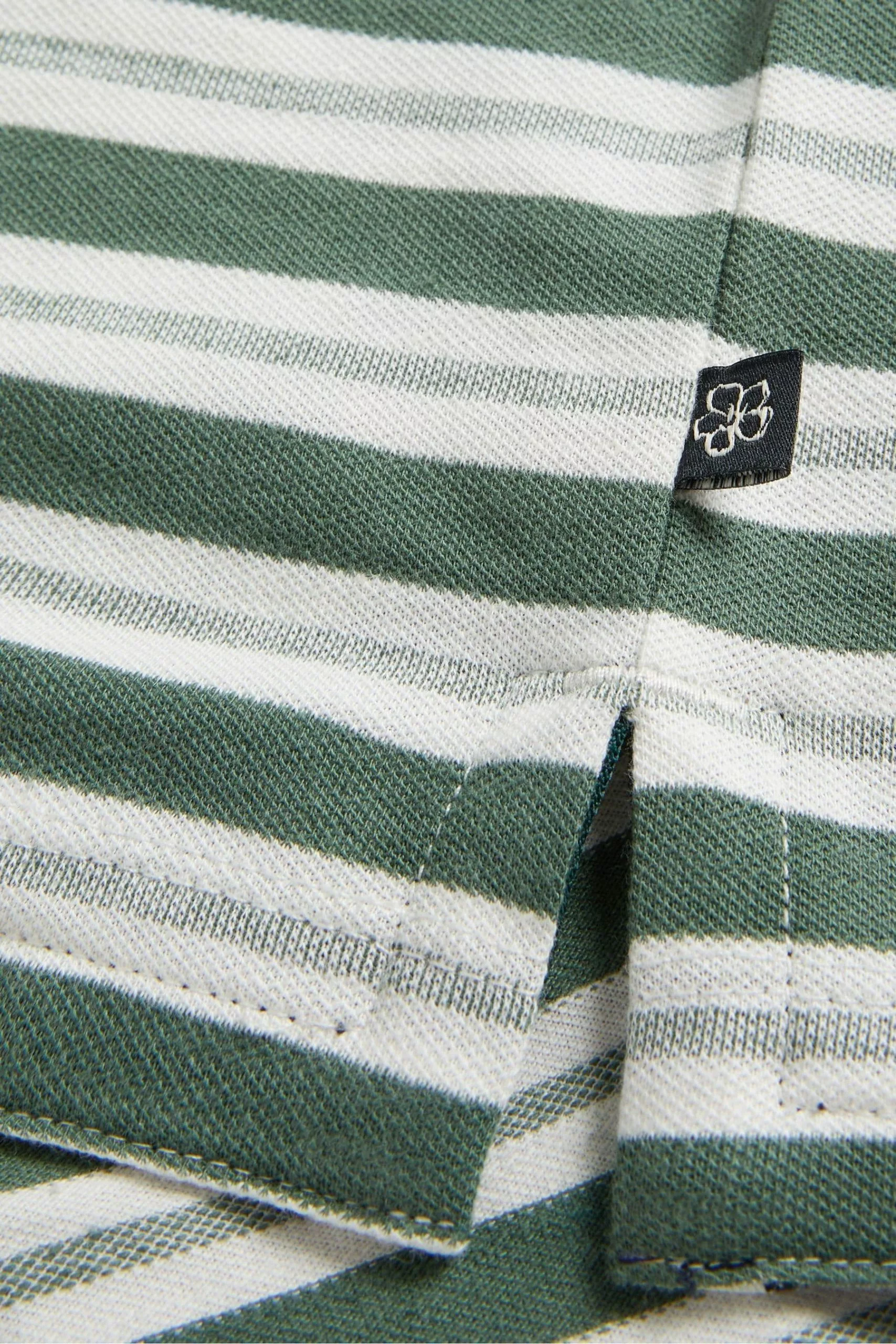 Ted Baker Green Vadell Short Sleeved Regular Fit Striped T-Shirt - Image 4