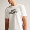 Ted Baker Kenedy White Short Sleeved Regular Fit Branded T-Shirt