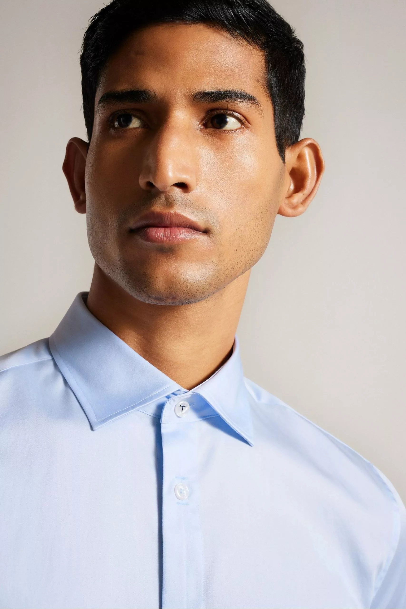 Ted Baker Blue Bellow Long Sleeve Stretch Smart Shirt - Image 4