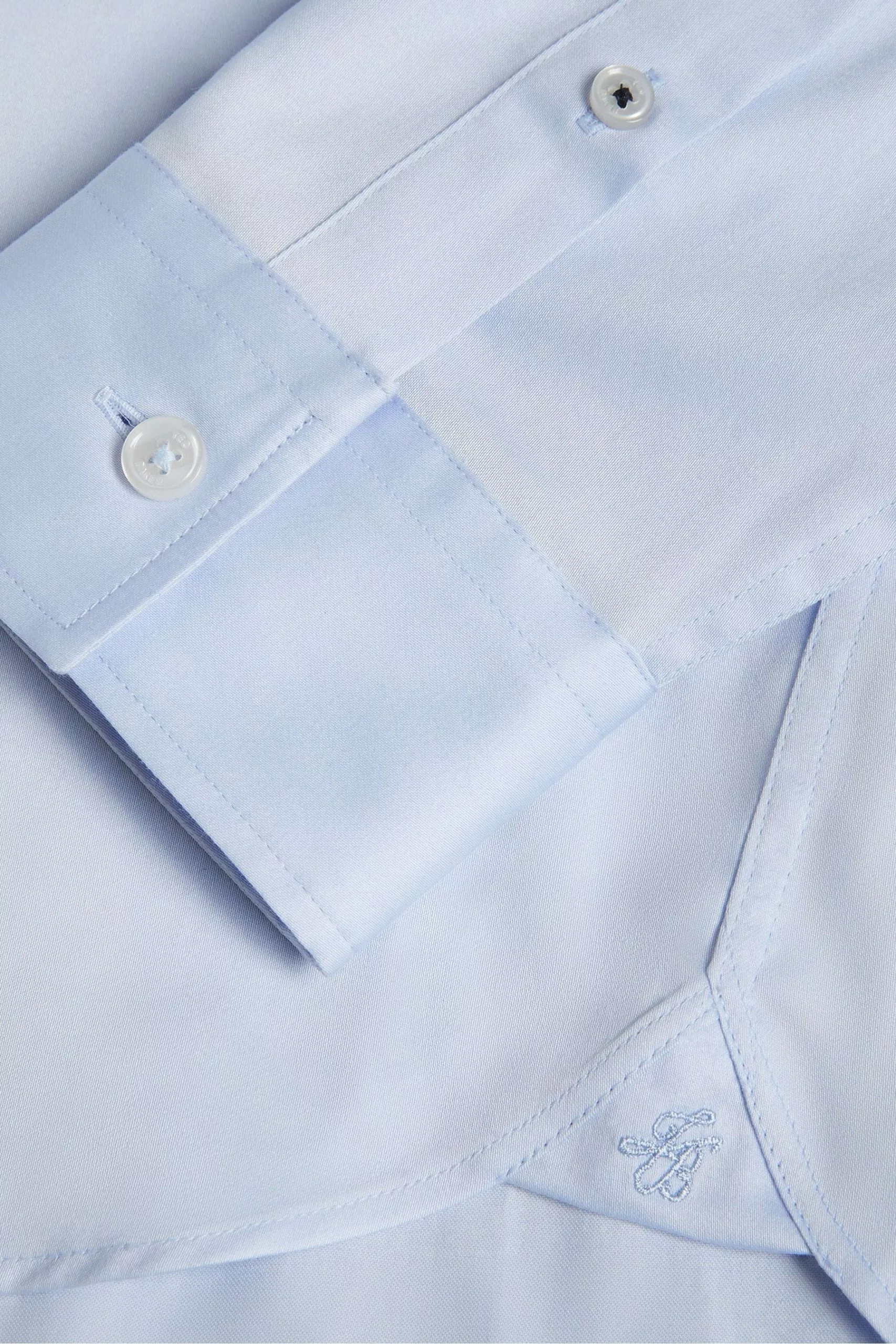 Ted Baker Blue Bellow Long Sleeve Stretch Smart Shirt - Image 5