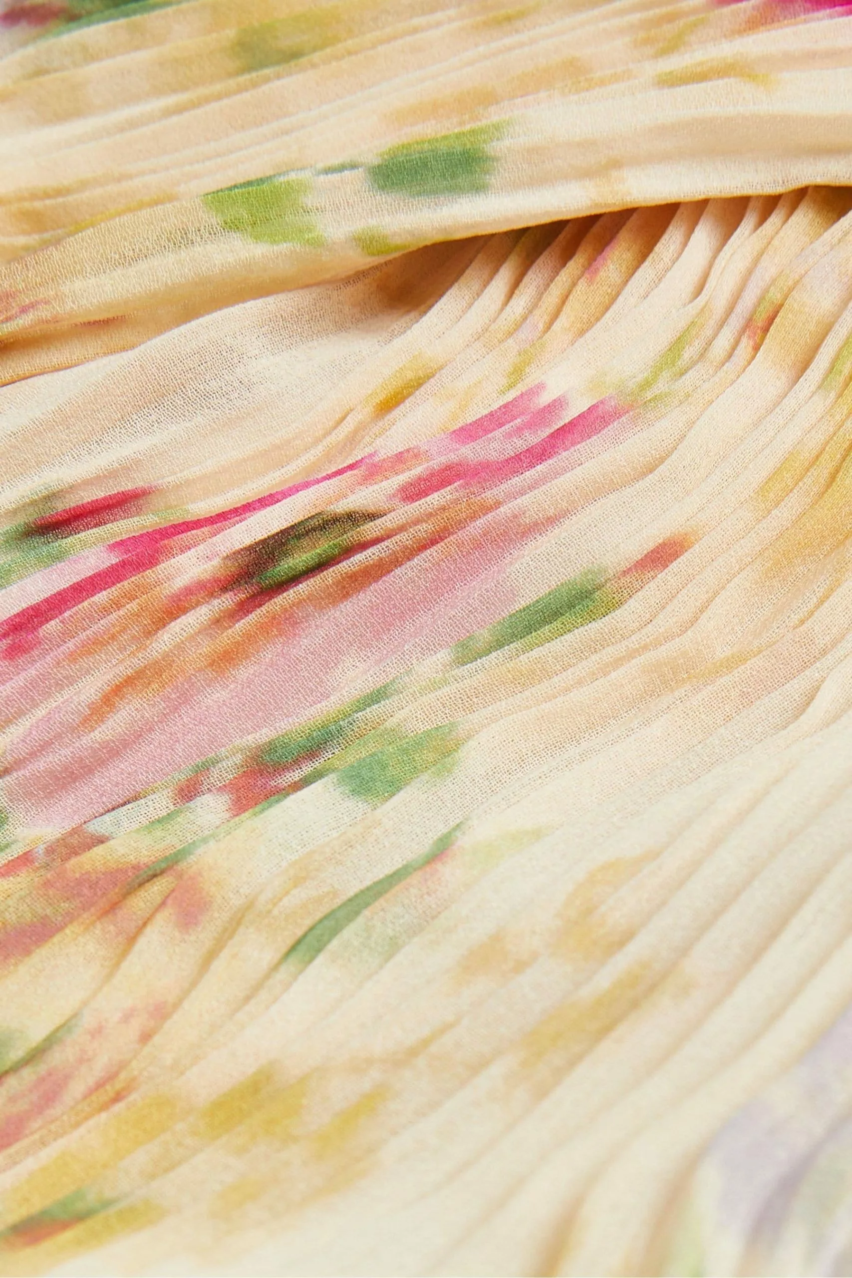 Ted Baker Natural Amerah Tan Cross Front Pleated Midi Dress - Image 5