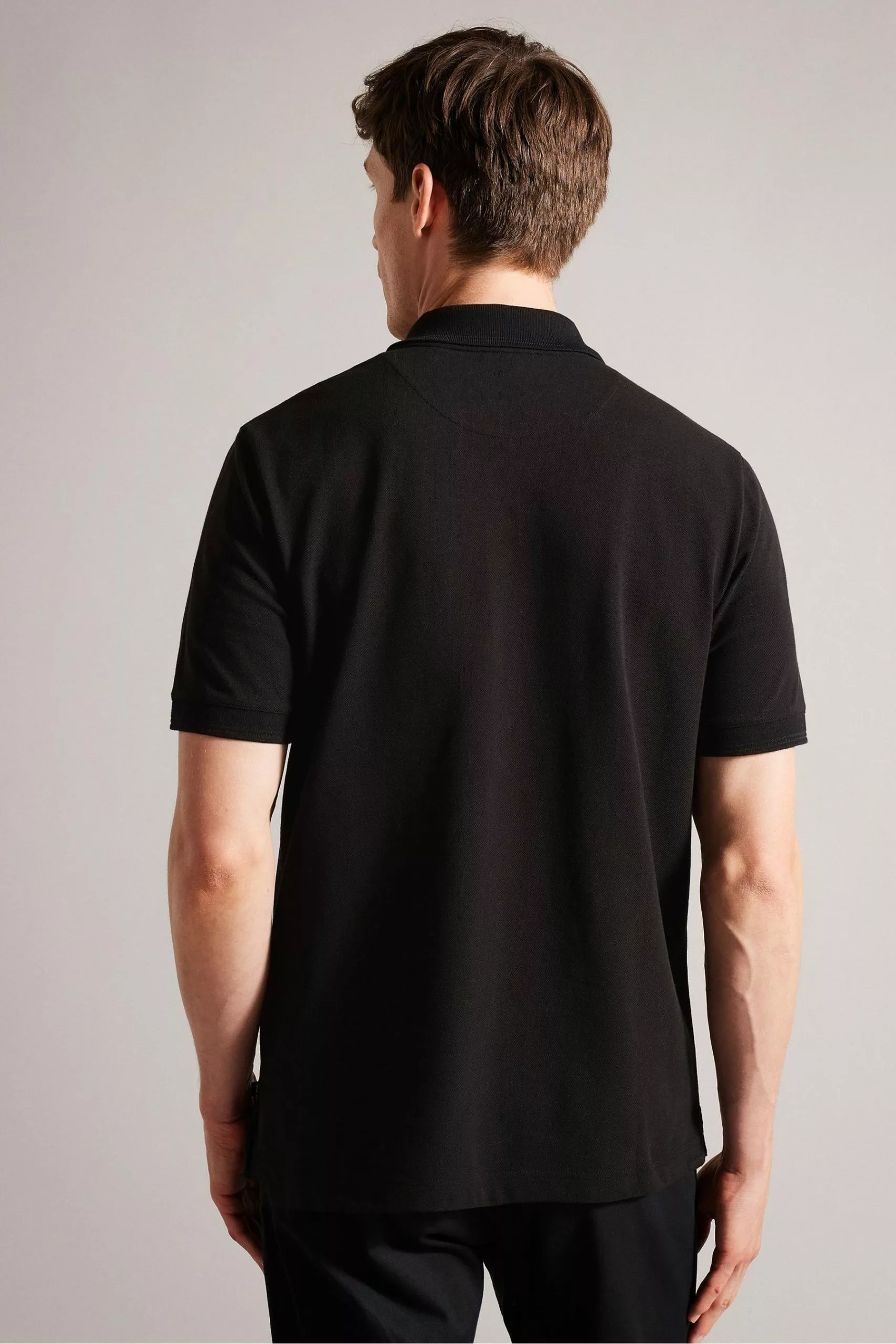 Ted Baker Crownn Short Sleeve Coronation Themed Black Polo Shirt - Image 2