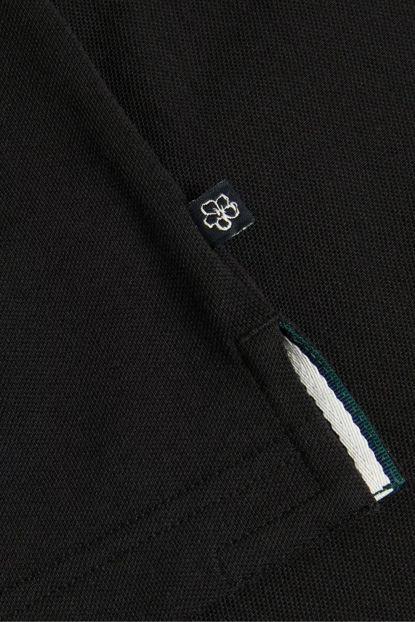 Ted Baker Crownn Short Sleeve Coronation Themed Black Polo Shirt - Image 5