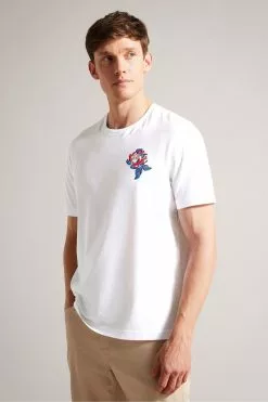 Ted Baker Nation Short Sleeve Coronation Themed White T-Shirt