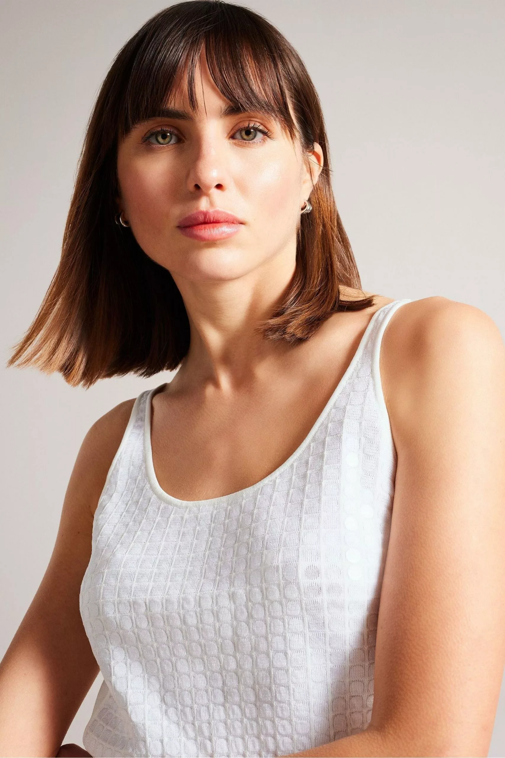 Ted Baker White Bobbiiy Sequin Detail Knit Top - Image 4