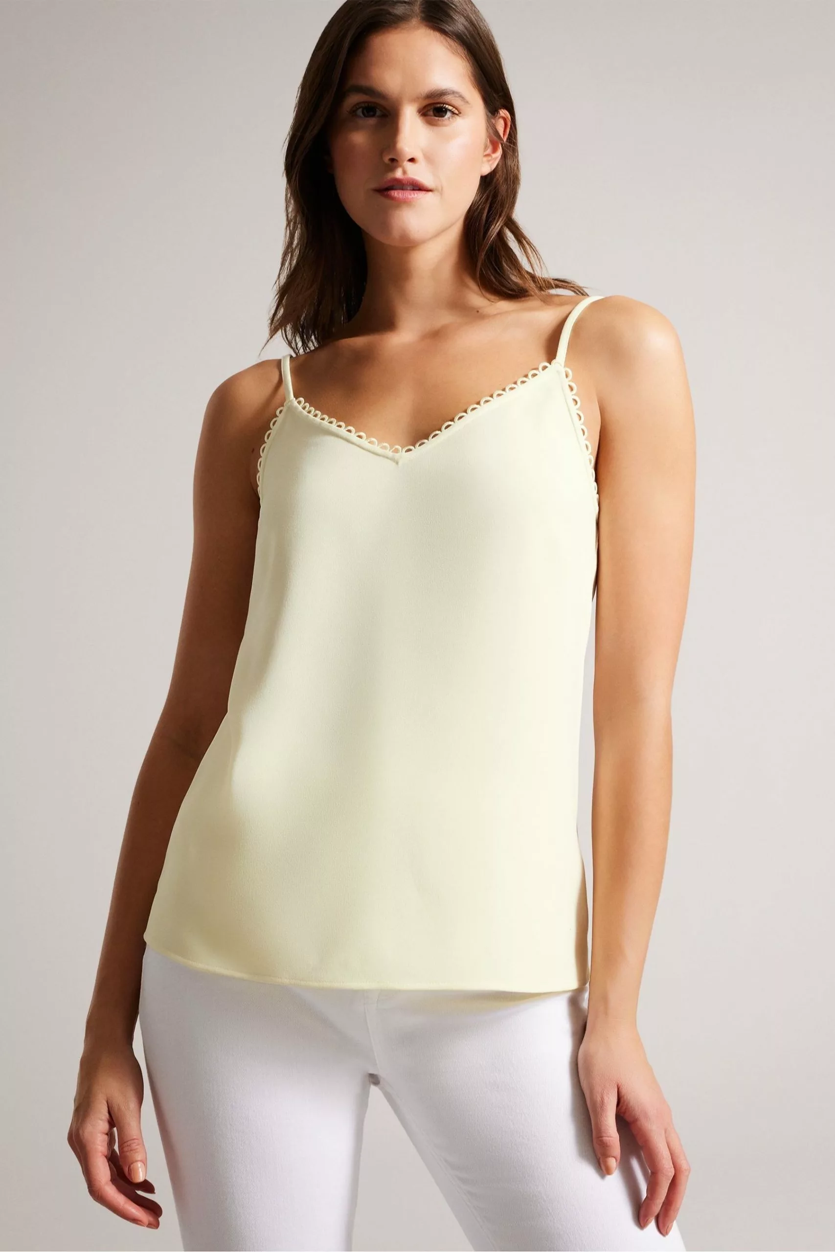 Ted Baker Yellow Andreno Strappy Cami With Rouleaux Trims