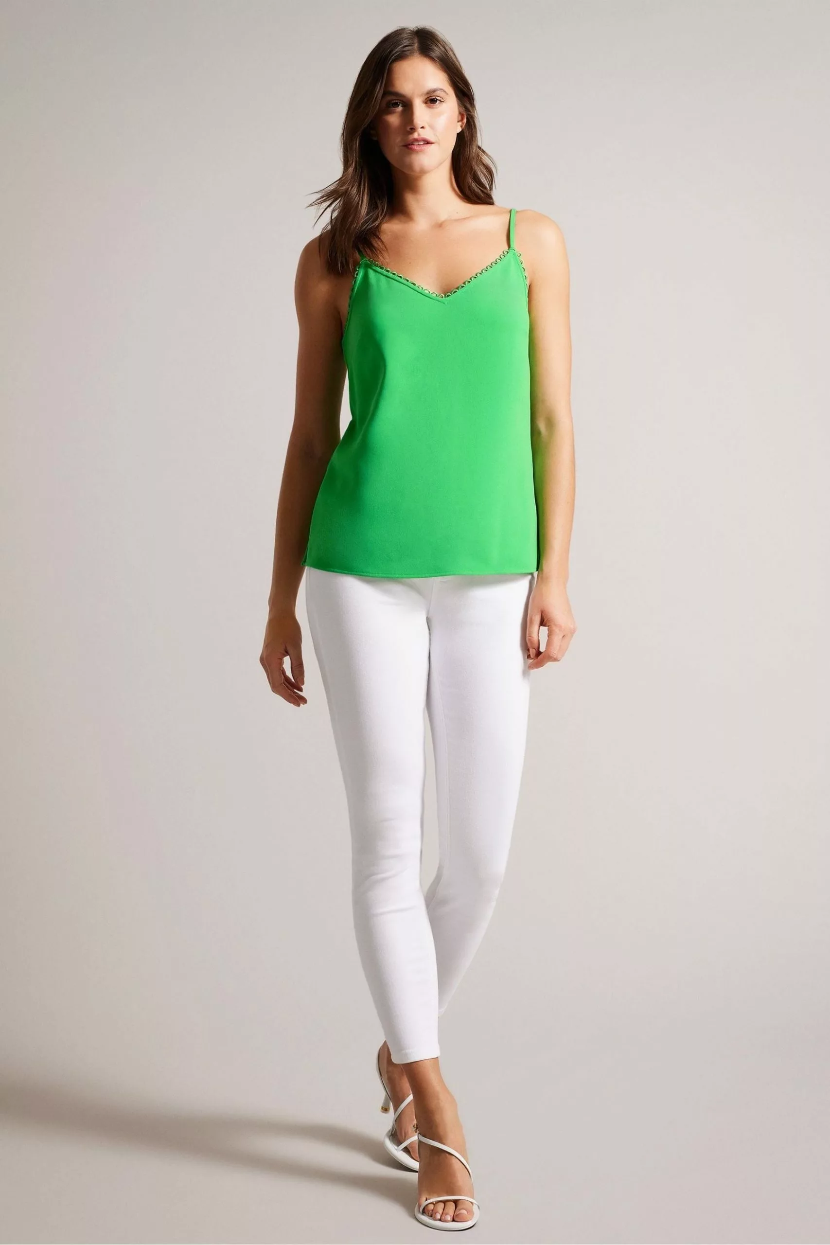 Ted Baker Green Andreno Strappy Cami With Rouleaux Trims - Image 3