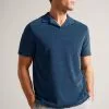 Ted Baker Blue Sndbank Short Sleeved Regular Fit Towelling Polo Shirt