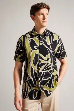 Ted Baker Errew Regular Stems Black Shirt