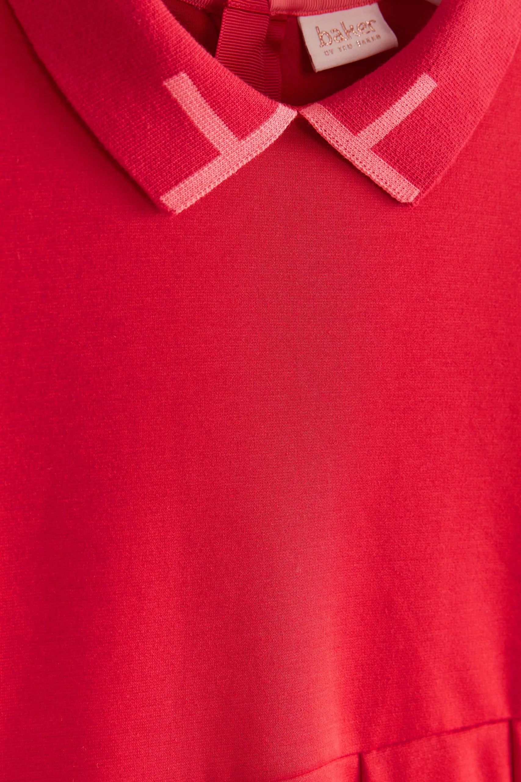 Baker By Ted Baker Red And Pink Ponte Dress - Image 10