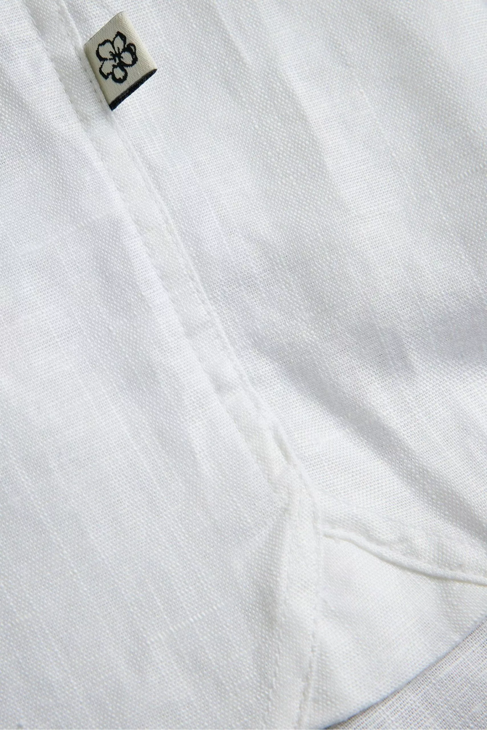 Ted Baker White Kingfrd Short Sleeve Linen Shirt - Image 5