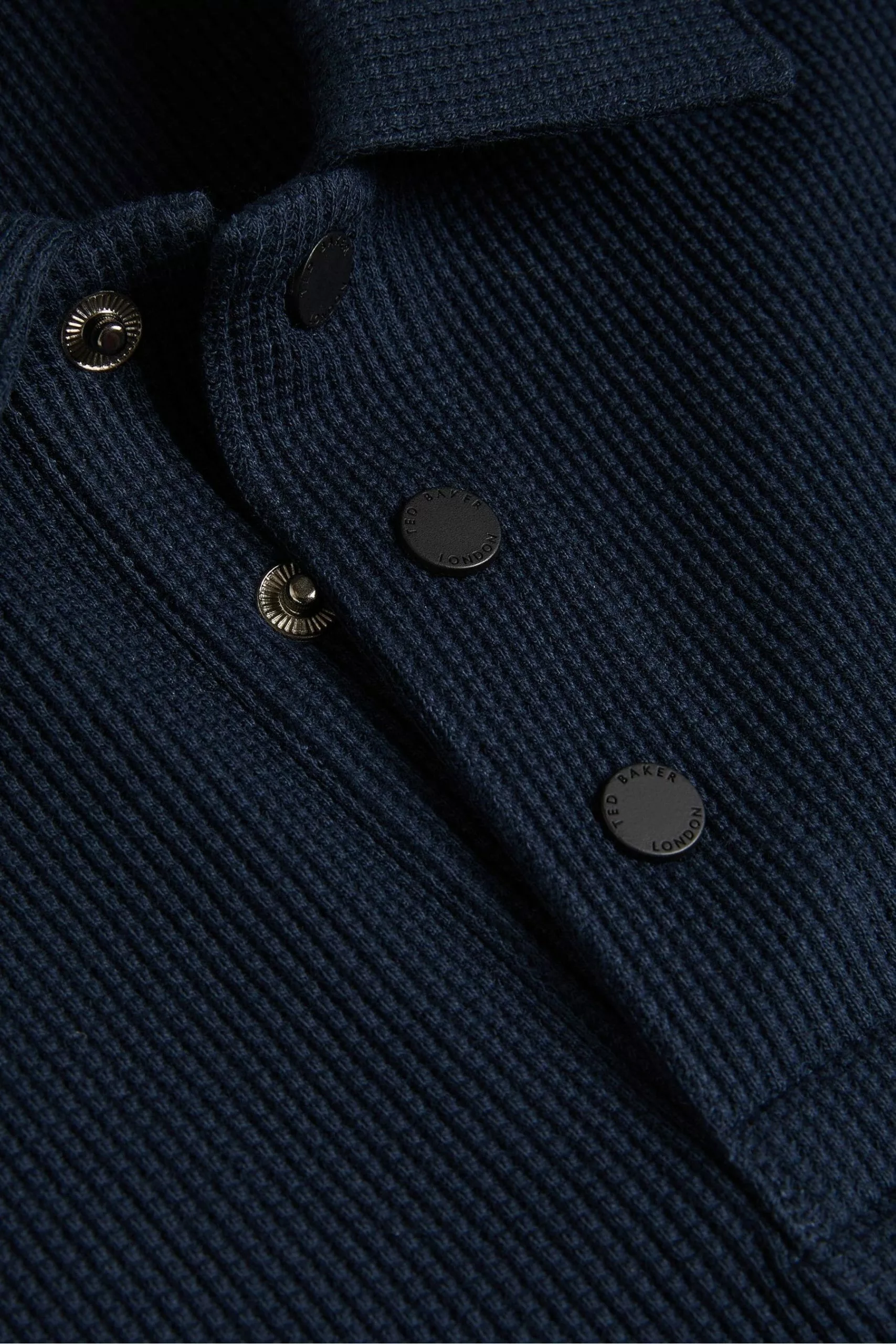 Ted Baker Blue Bute Short Sleeved Regular Fit Textured Polo - Image 5