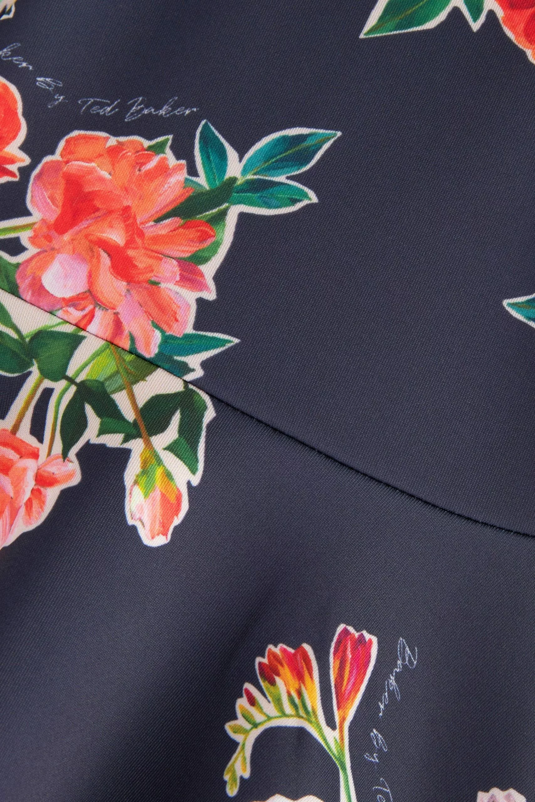 Baker By Ted Baker Navy Blue Floral Scuba Dress - Image 10