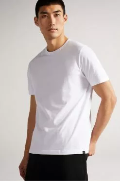 Ted Baker Hawking White Short Sleeve Plain T-Shirt