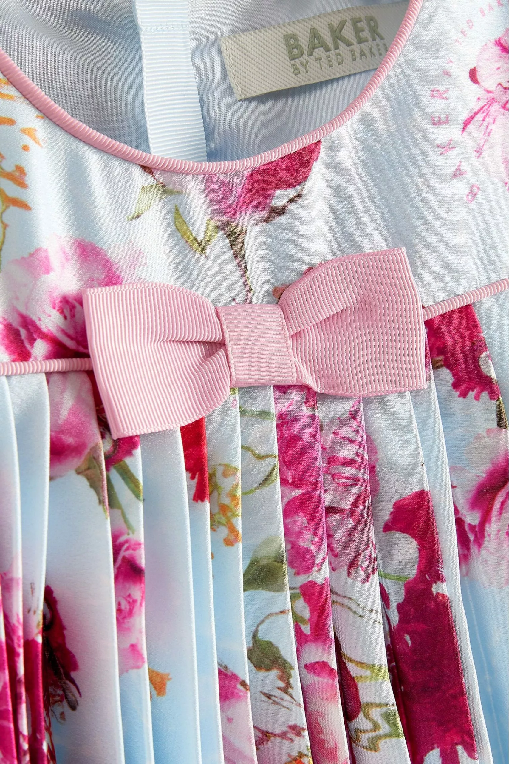 Baker By Ted Baker Blue Pleated Dress - Image 6