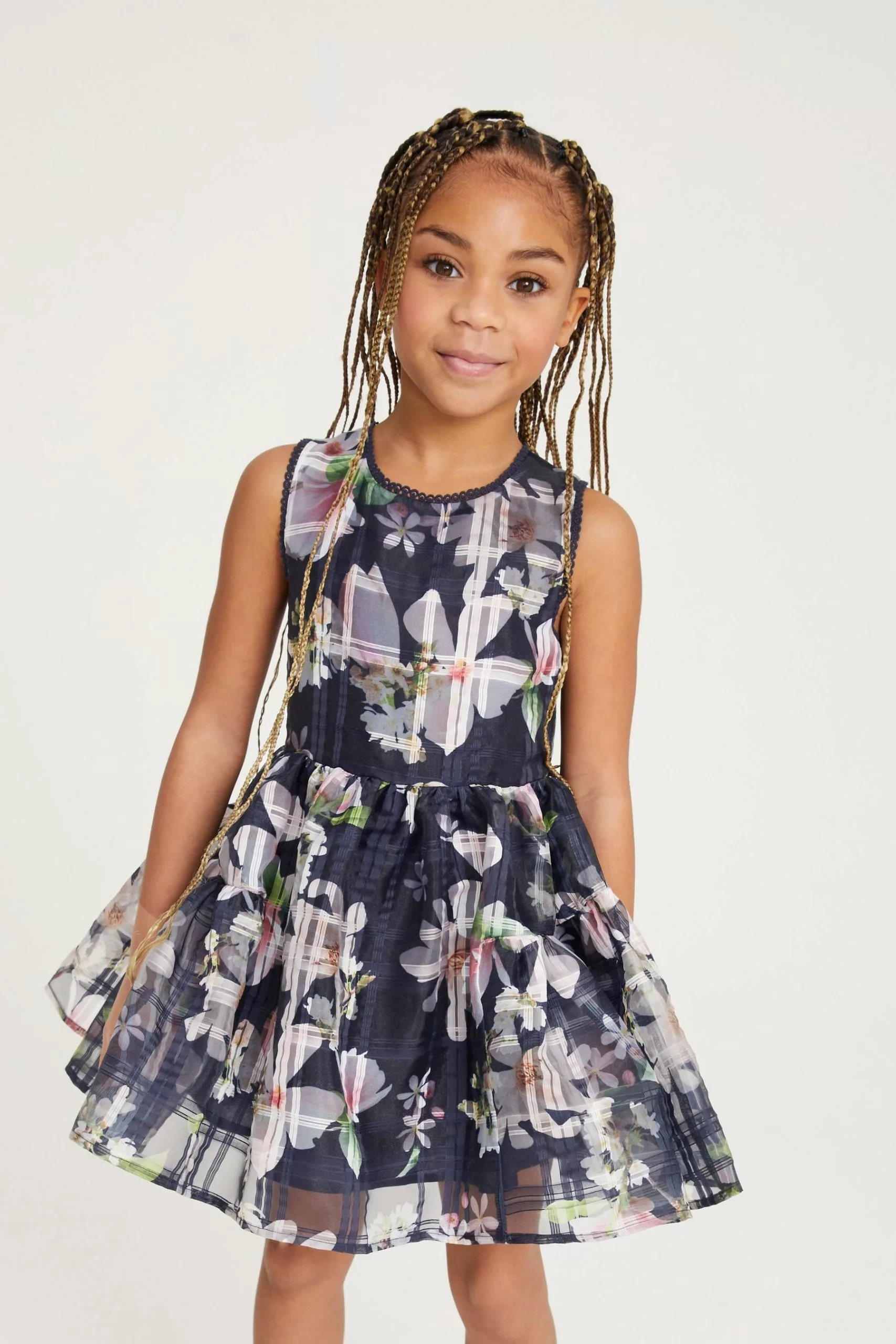 Baker By Ted Baker Navy Blue Burnout Dress